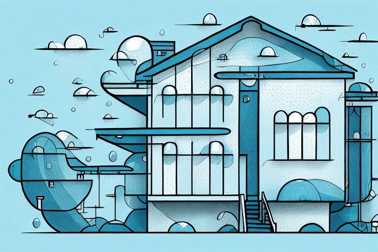 A house with condensation dripping from the windows and ac unit